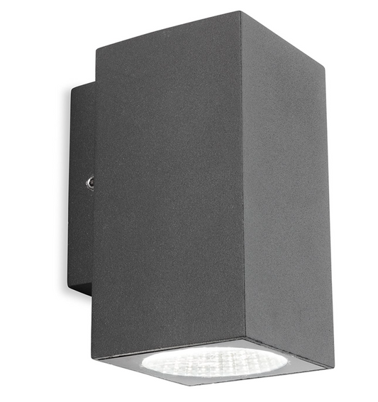 Square LED Exterior Downlight, Graphite - ID 12964