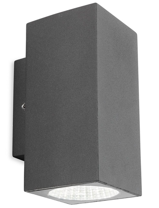 Square LED Exterior Up/Downlight, Graphite - ID 12965