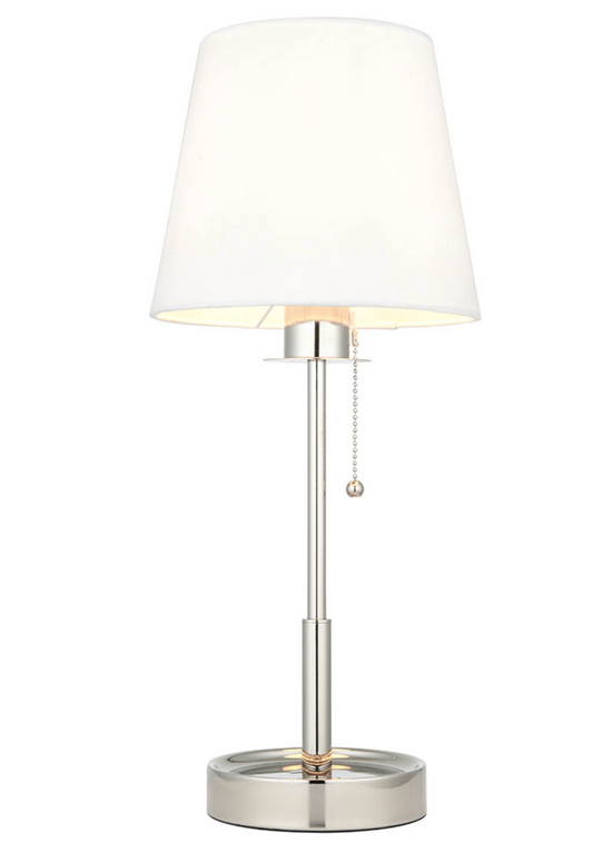 Pull Cord Table Lamp, Nickel - ID 13010