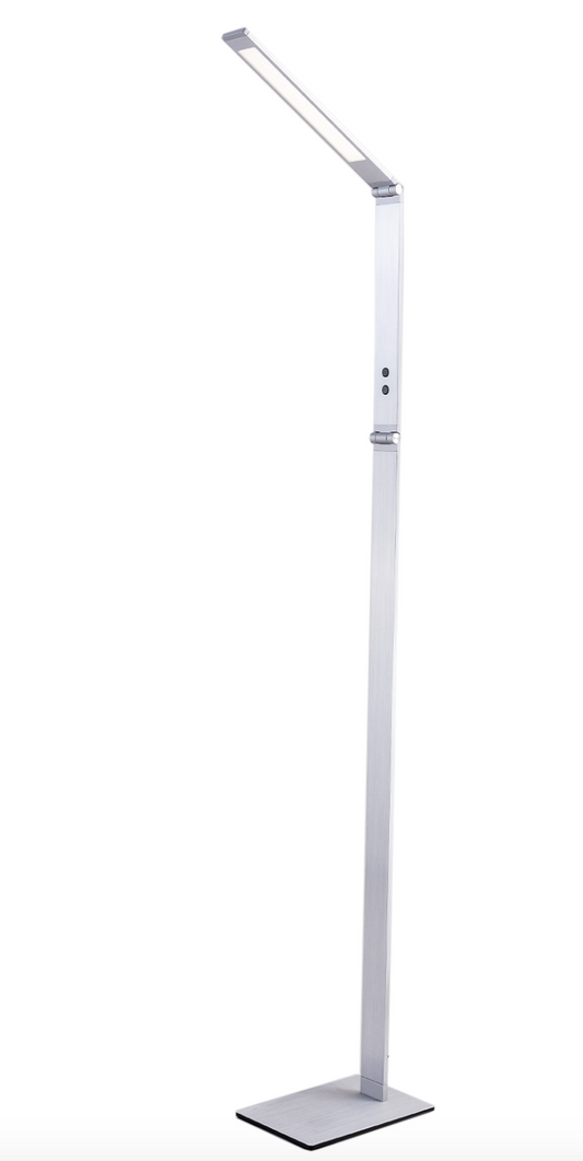 Adjustable Floor Lamp, Brushed Aluminium - ID 13015