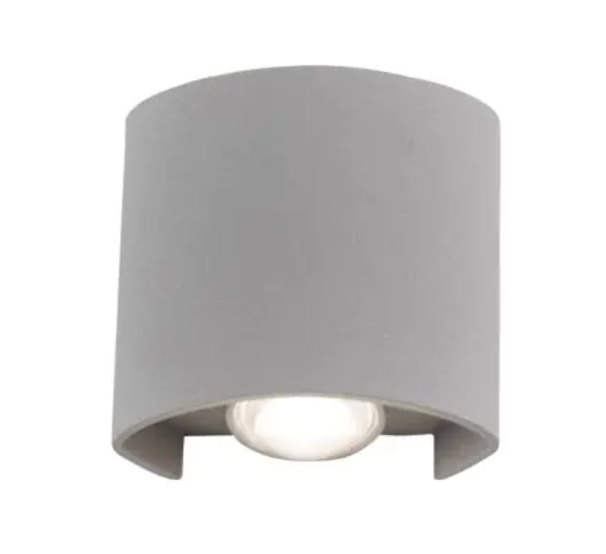 PNL Silver Grey Outdoor Mini Wall Light IP54