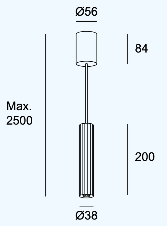 Nado Proli Black Slimline Pendant