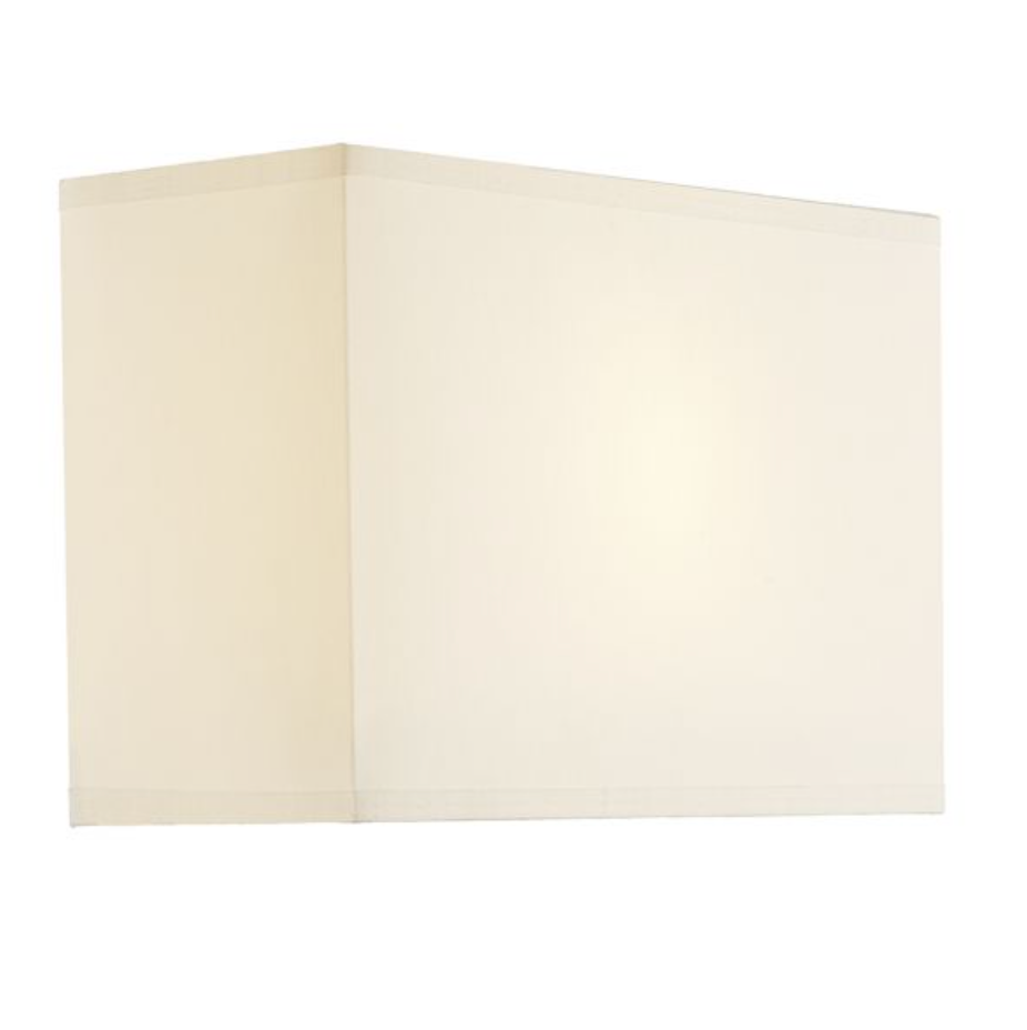 Rectangle cream cotton shade 24 x 17 x 11.5cm