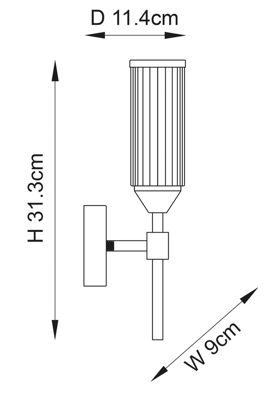 Frosted Glass & Satin Brass Wall Light - ID