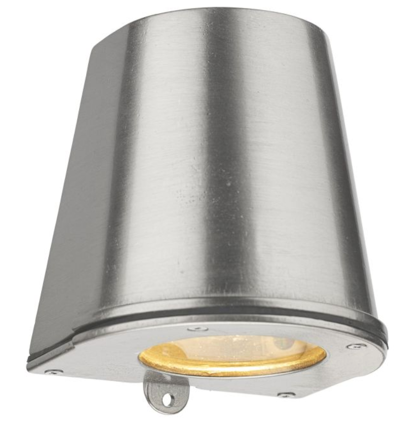 Conical antique brass IP44 wall light - ID 10780