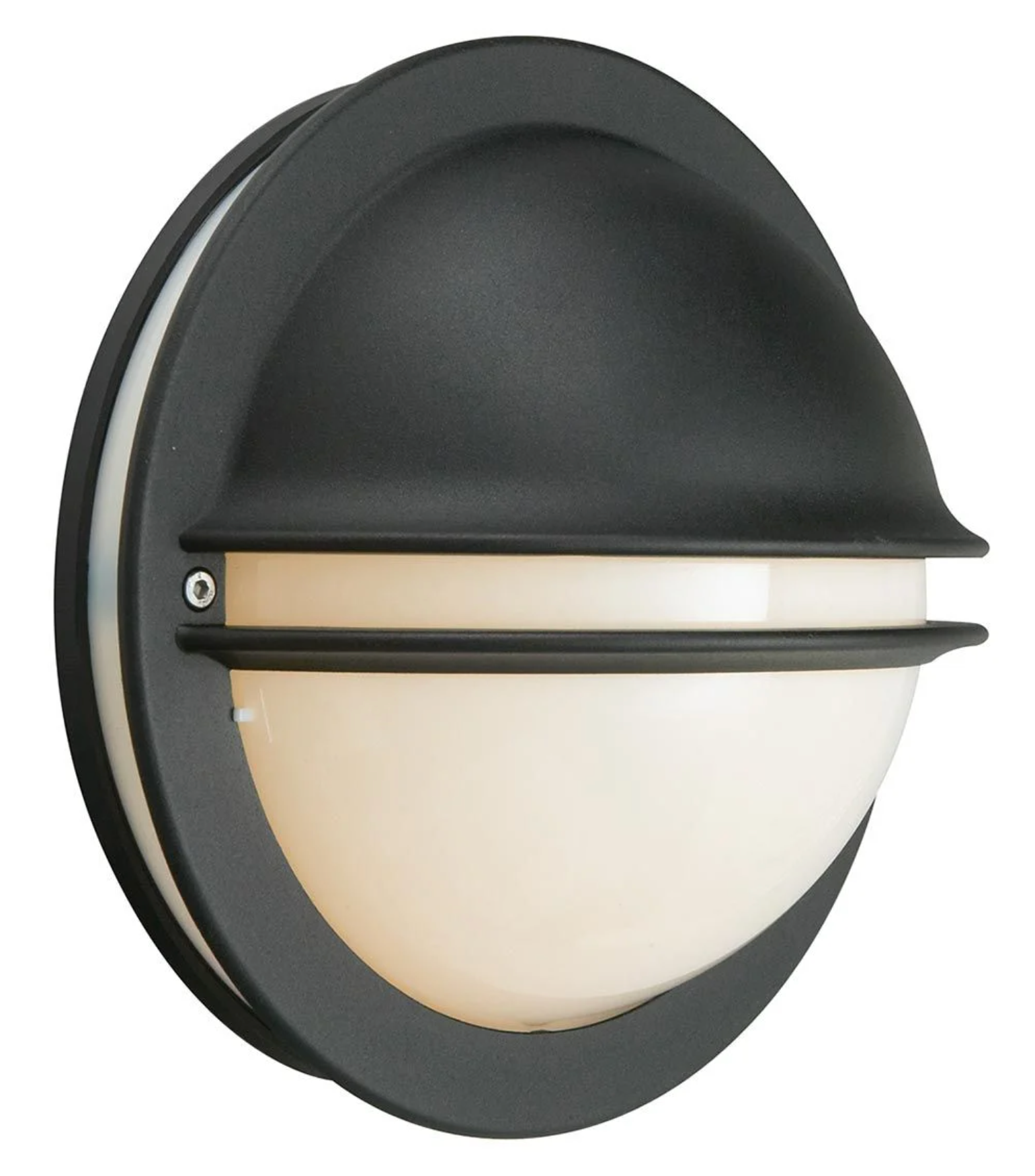 Exterior Eyelid Bulkhead Wall Light matt black with opal diffuser – The ...