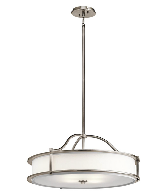 MOR 4 Light Chandelier/Semi-Flush, Classic Pewter - ID 13240