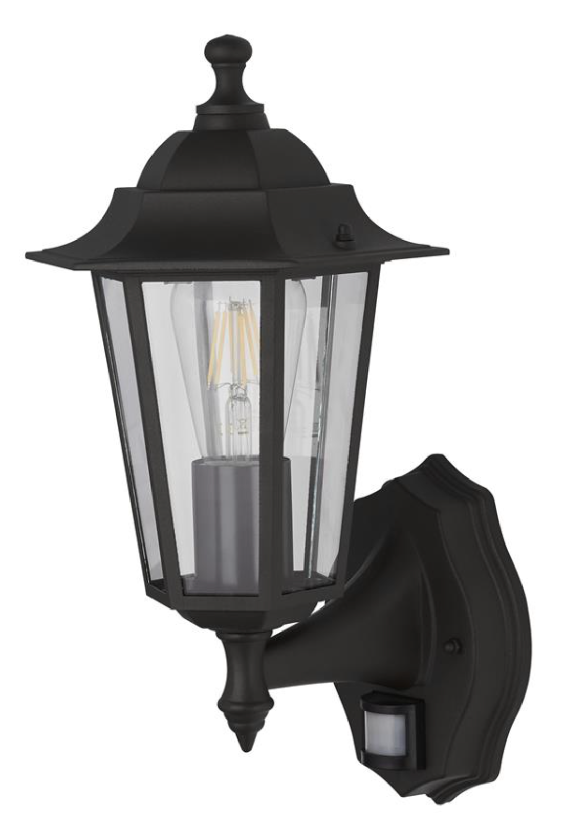 Outdoor Wall Light, PIR, Black - ID 13368