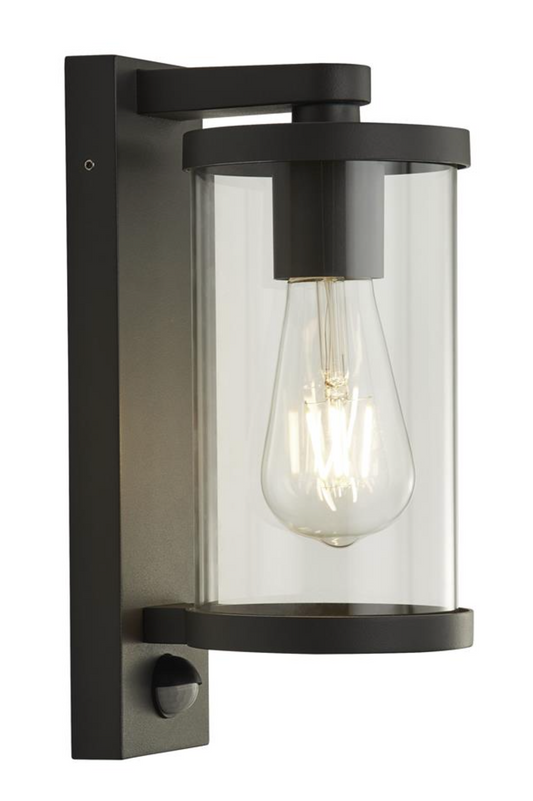 Outdoor Wall Light, PIR, Black - ID 13369