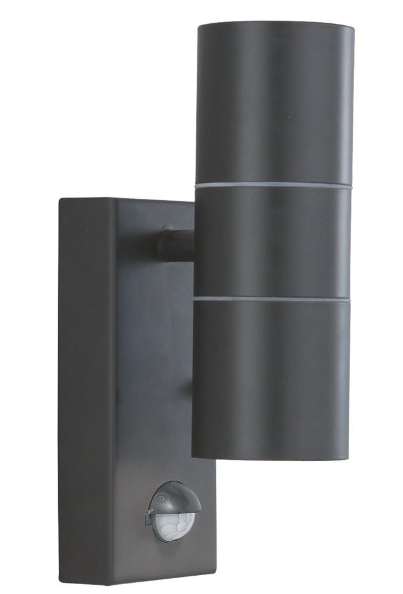 Outdoor Up/Down Wall Light, PIR, IP44 Silk Black - ID 13370