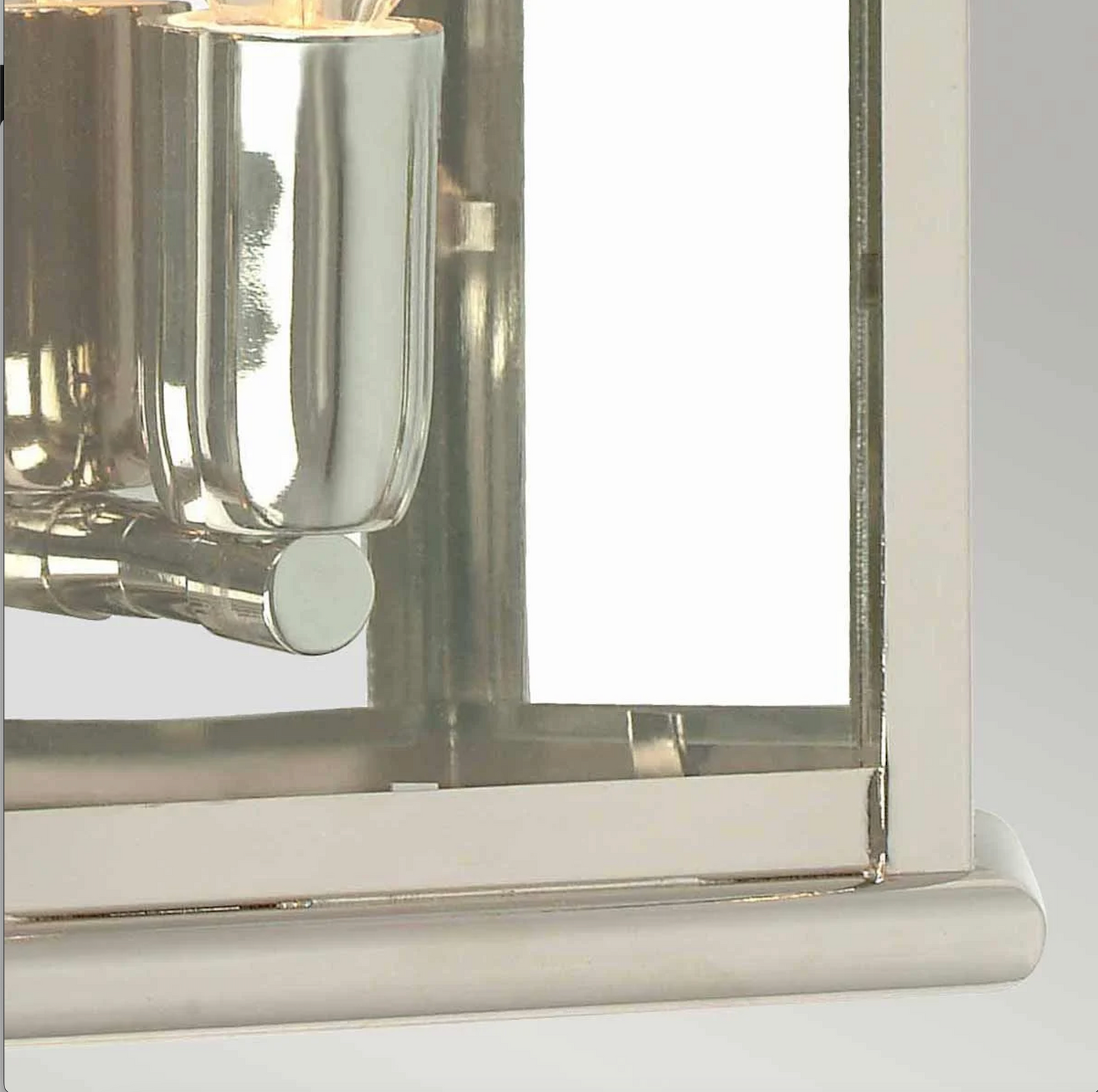 MAR Solid Brass 1 Light Outdoor Wall Lantern in Polished Nickel - ID 13381