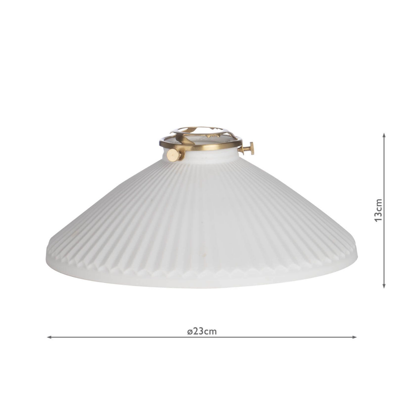 Natural Brass Finish Wall Light with White Shallow Ceramic Shade - ID 13461