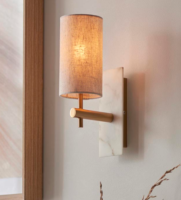 MBL Brass & Marble Wall Light - ID 13525