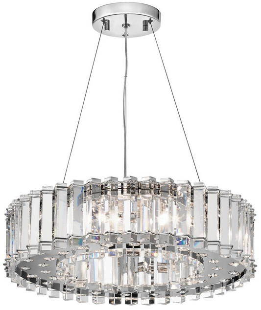 Hampstead Crystal Ring 8 Light Chandelier IP44 - ID 5486