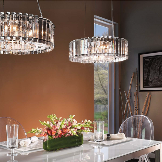 Hampstead Crystal Ring 8 Light Chandelier IP44 - ID 5486