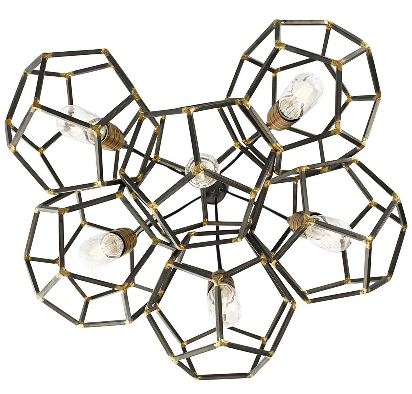 Aldwych Six Light Raw Steel Chandelier - ID 6568 *1 only