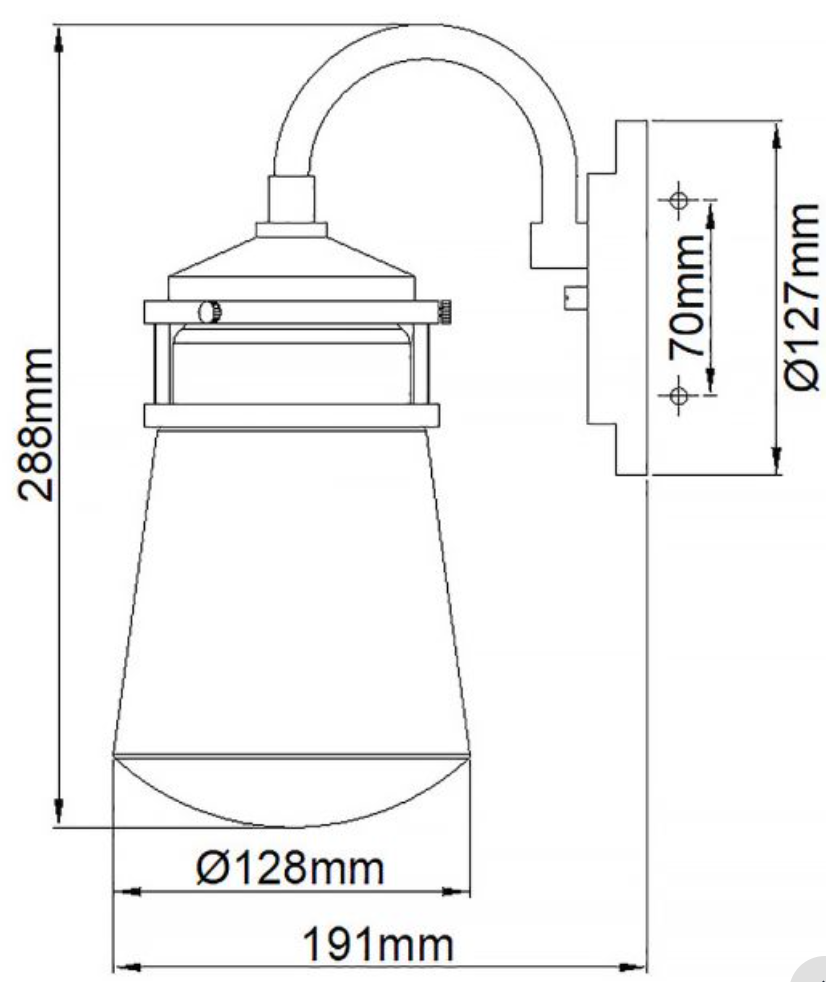 Canada Bronze Rustic External Small Wall Light - ID 6748