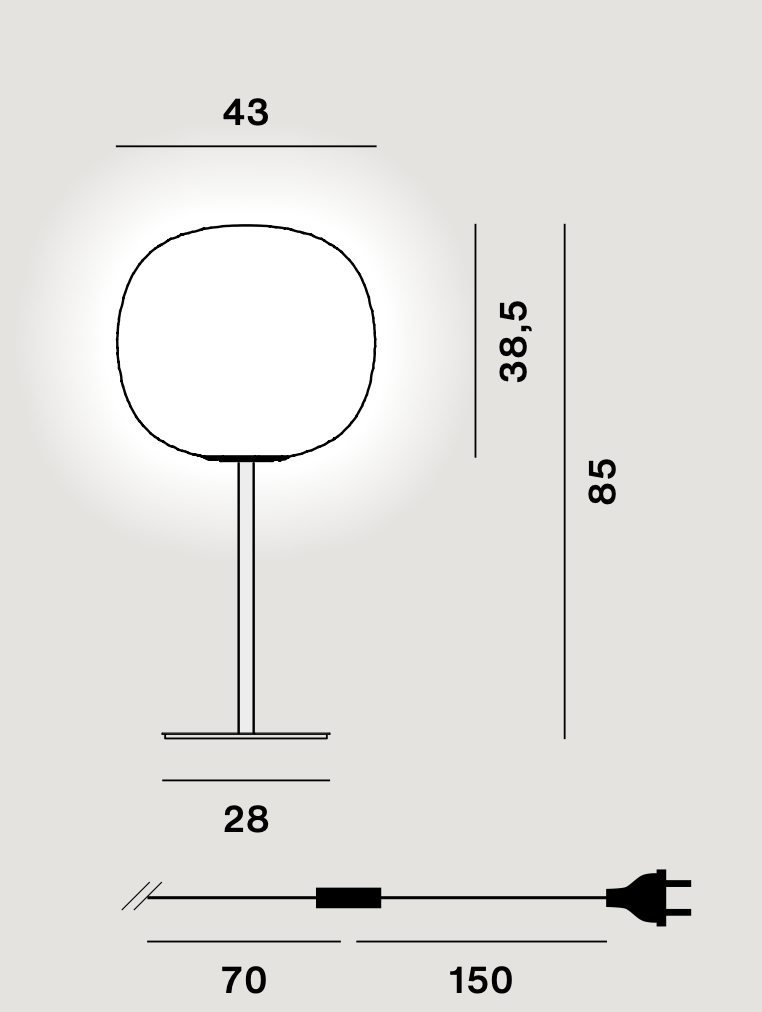 Foscarini Gem Alta Table Lamp