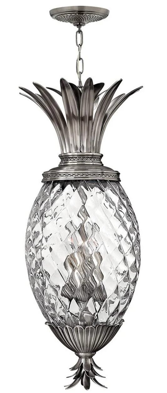 Botanical Antique Nickel 4 Lamp Pendant - ID 7165