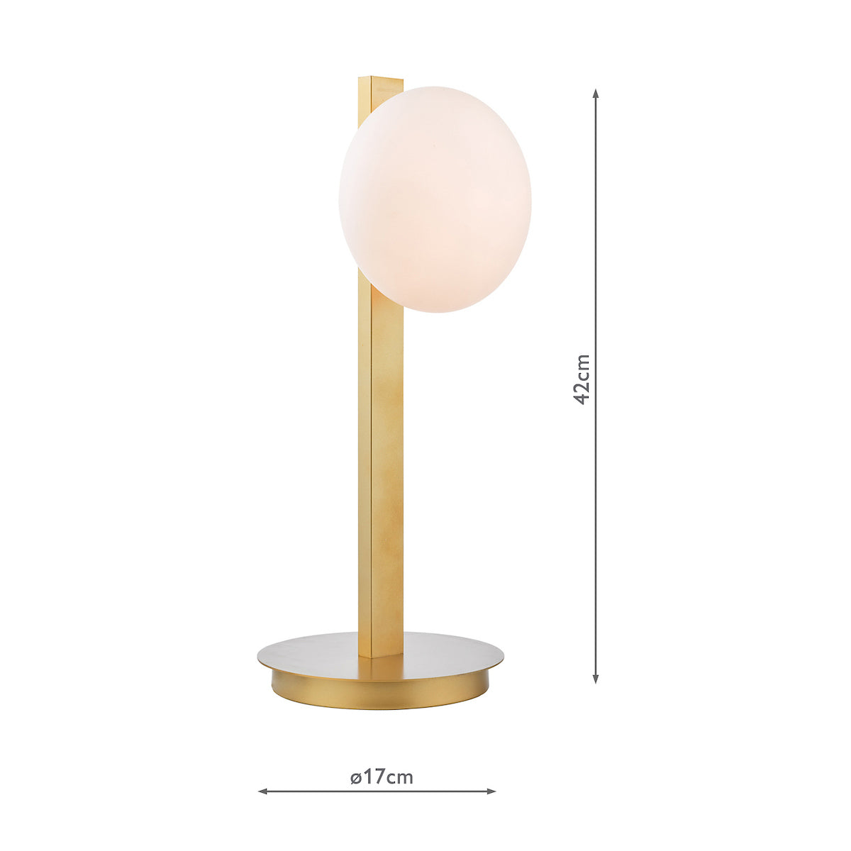 TAU Table Lamp in Matt Gold & Opal Glass - ID 13468