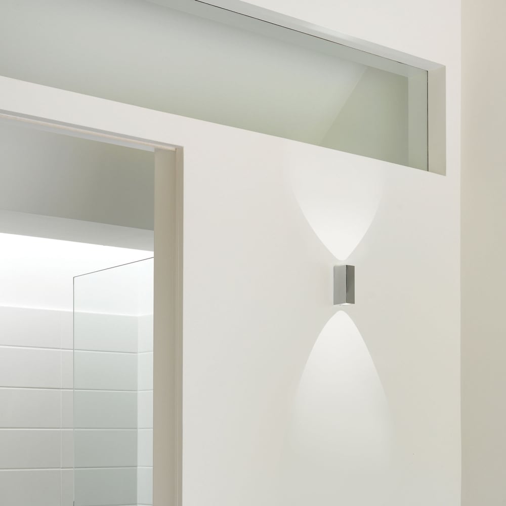 Astro BLOC Matt Nickel Bathroom Up/Down Bathroom Wall Light - CLEARANCE