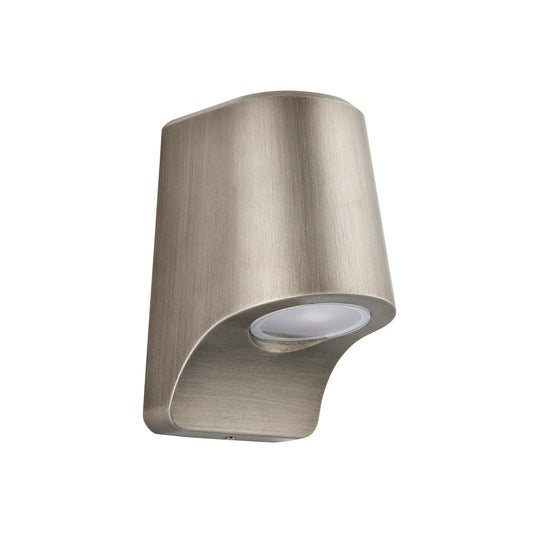 Aged Pewter Die Cast IP44 Led Wall Light With Frosted Glass - ID 12504