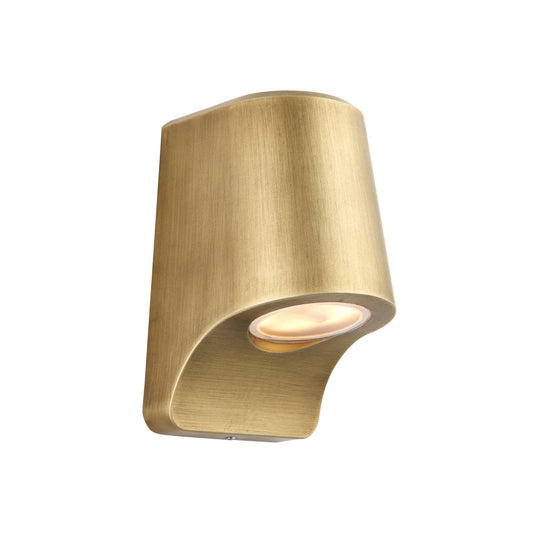 Matt Antique Brass Die Cast IP44 Led Wall Light With Frosted Glass -  ID 12505