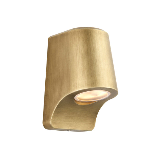 Matt Antique Brass Die Cast IP44 Led Wall Light With Frosted Glass - ID 12505