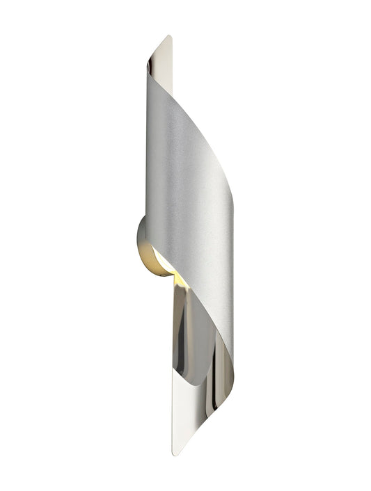 Silver and Polished Chrome Medium Wall Light - ID 12459