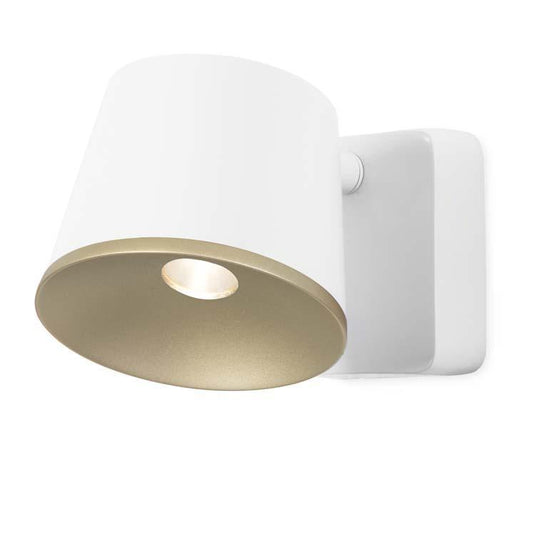 Halkin Modern LED Spotlight In White With Gold Facia - ID 8200