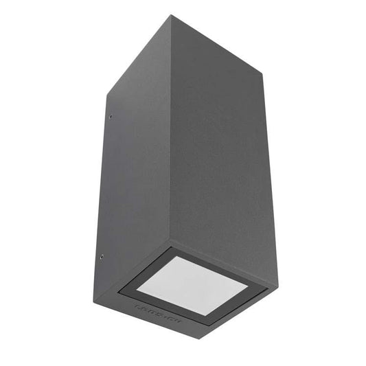 Stockwell Matt Aluminium Dark Grey Up/Down Outdoor Wall Light - ID 8781
