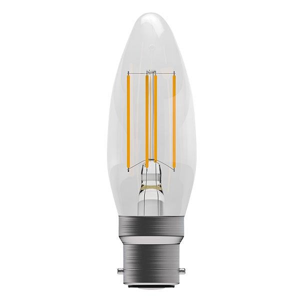 Clear Candle Lamp Warm White 4W LED B22 - ID 9703