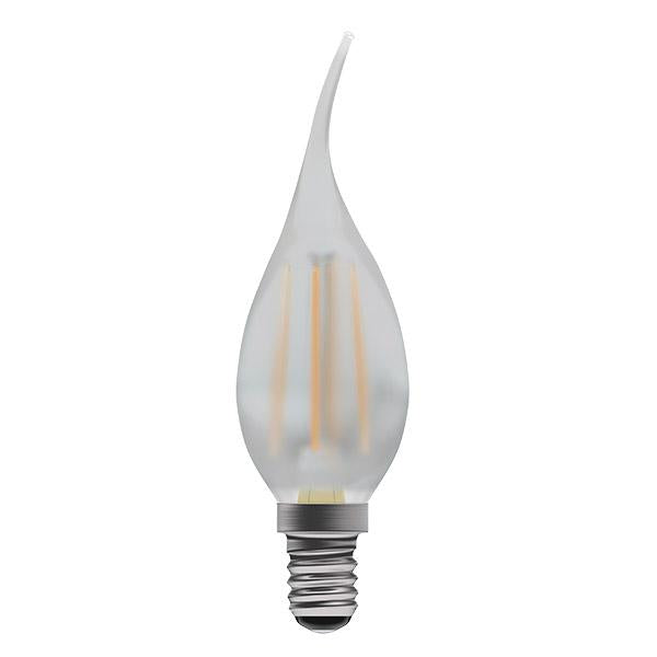 Opal French Flame Candle Lamp Warm White 4W LED E14 - ID 9781