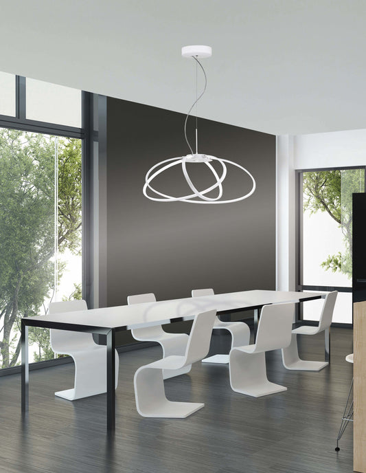 Newington White Aluminium LED Pendant - ID 8595