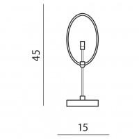 Smoked Glass & Chrome Table Lamp - ID 8316