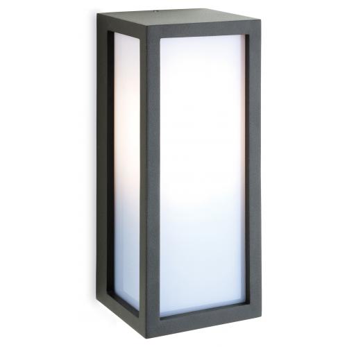 Die Cast Aluminium Wall Light With Opal Diffuser In Graphite Finish