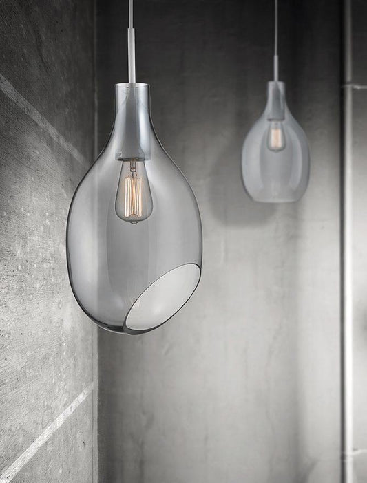 Bexl Fume Smoked Glass Single Pendant - ID 8536