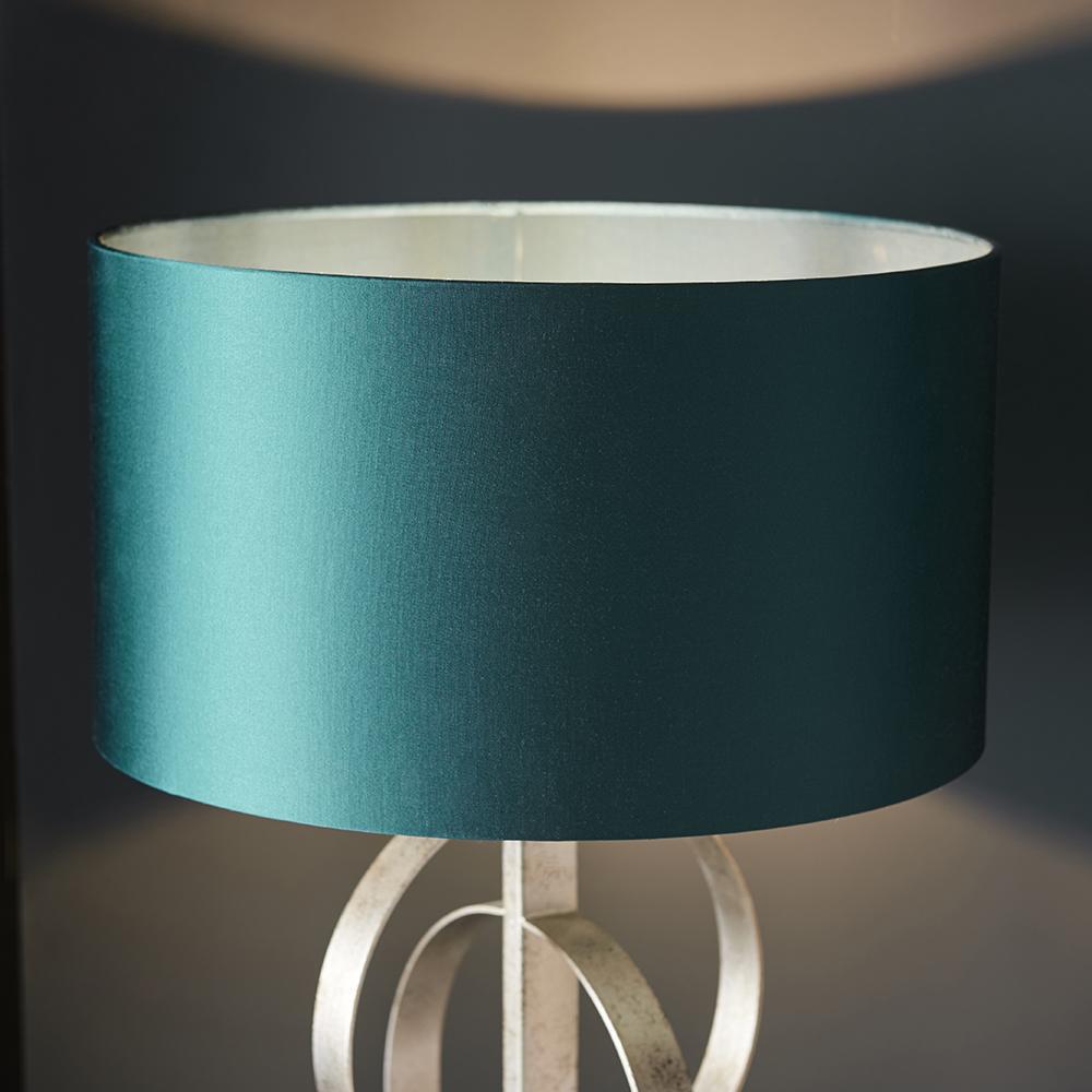 Teal and deals silver lamp shade