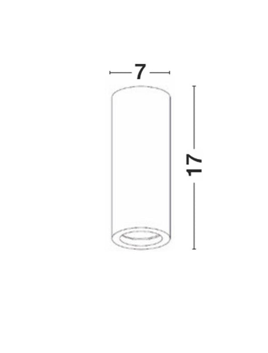 ORA Cylindrical Downlight In White Gypsum - ID 11383
