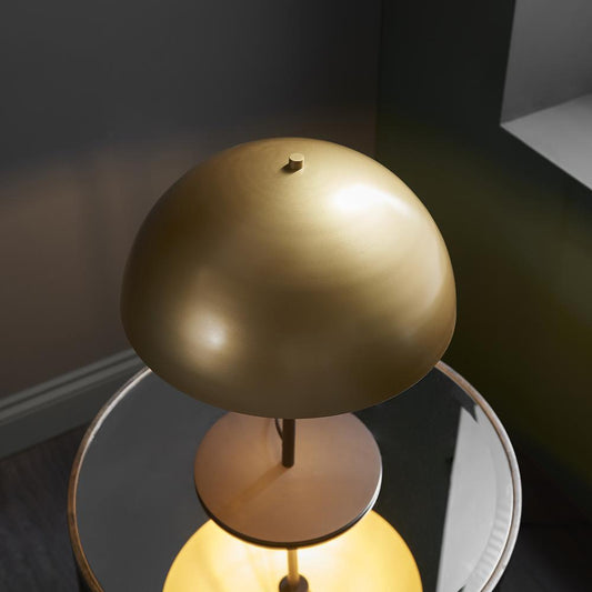Mid-Century Style Soft Gold & Bronze Table Lamp - ID 11133
