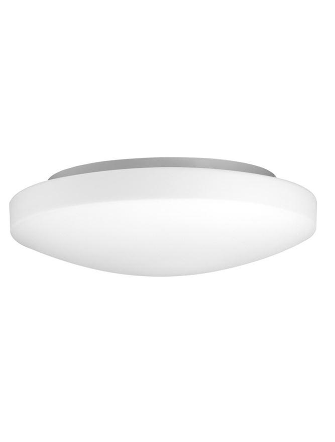 IVI White Opal Glass & White Metal Small Domed Bathroom Ceiling Light - ID 10907