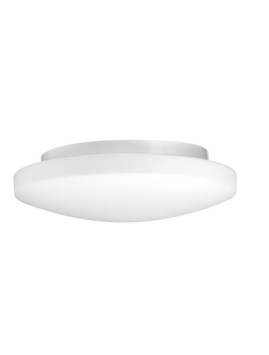 IVI White Opal Glass & White Metal Large Domed Bathroom Ceiling Light - ID 10909