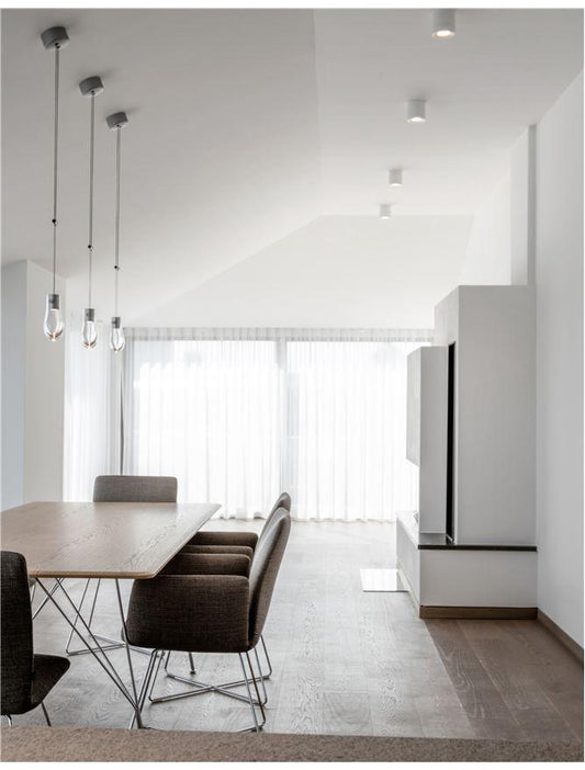 ORA Short Cylindrical Downlight In White Gypsum - ID 11385