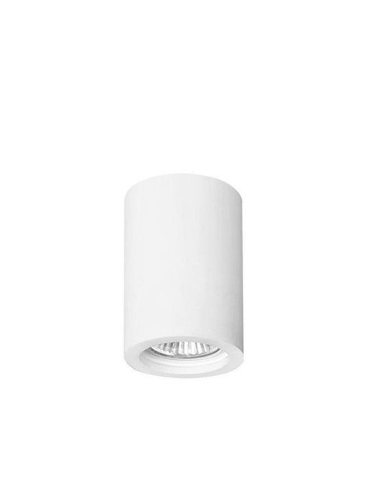 ORA Short Cylindrical Downlight In White Gypsum - ID 11385
