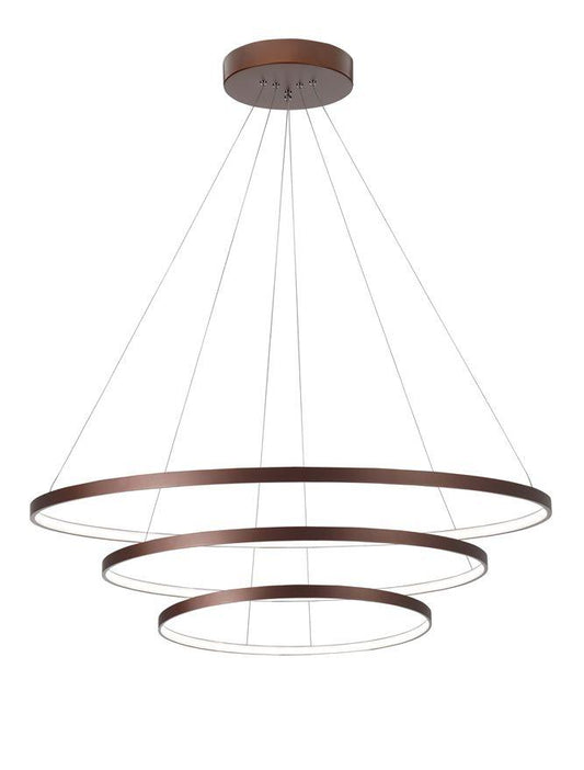 Coffee Brown Aluminium & Acrylic Adjustable Dimmable Hoop Light - ID 9278