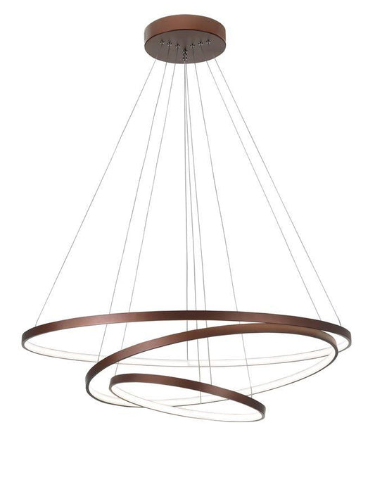 Coffee Brown Aluminium & Acrylic Adjustable Dimmable Hoop Light - ID 9278