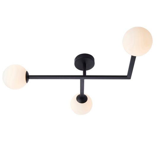 Contemporary Bathroom Matt Black Angled Ceiling Light - ID 11676