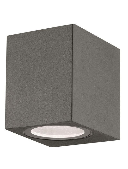 NER Compact Squared Edge Matt Grey Outdoor Wall Down Light - ID 8817