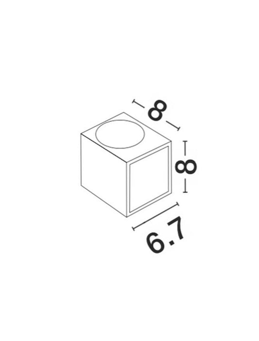 NER Compact Squared Edge Matt Grey Outdoor Wall Down Light - ID 8817