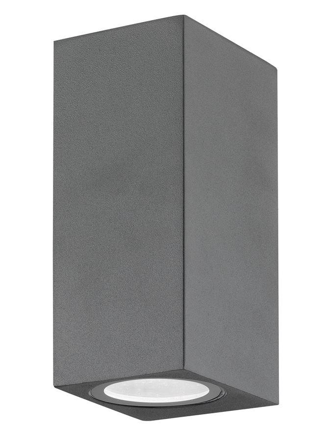 NER Compact Squared Edge Matt Grey Outdoor Wall Up / Down Light - ID 8816